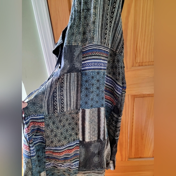 Handmade Patchwork Cotton Dress (Women's L/XL) - Picture 7 of 14